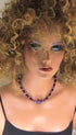 Purple and Black Handmade Artisan Bead Necklace & Earrings