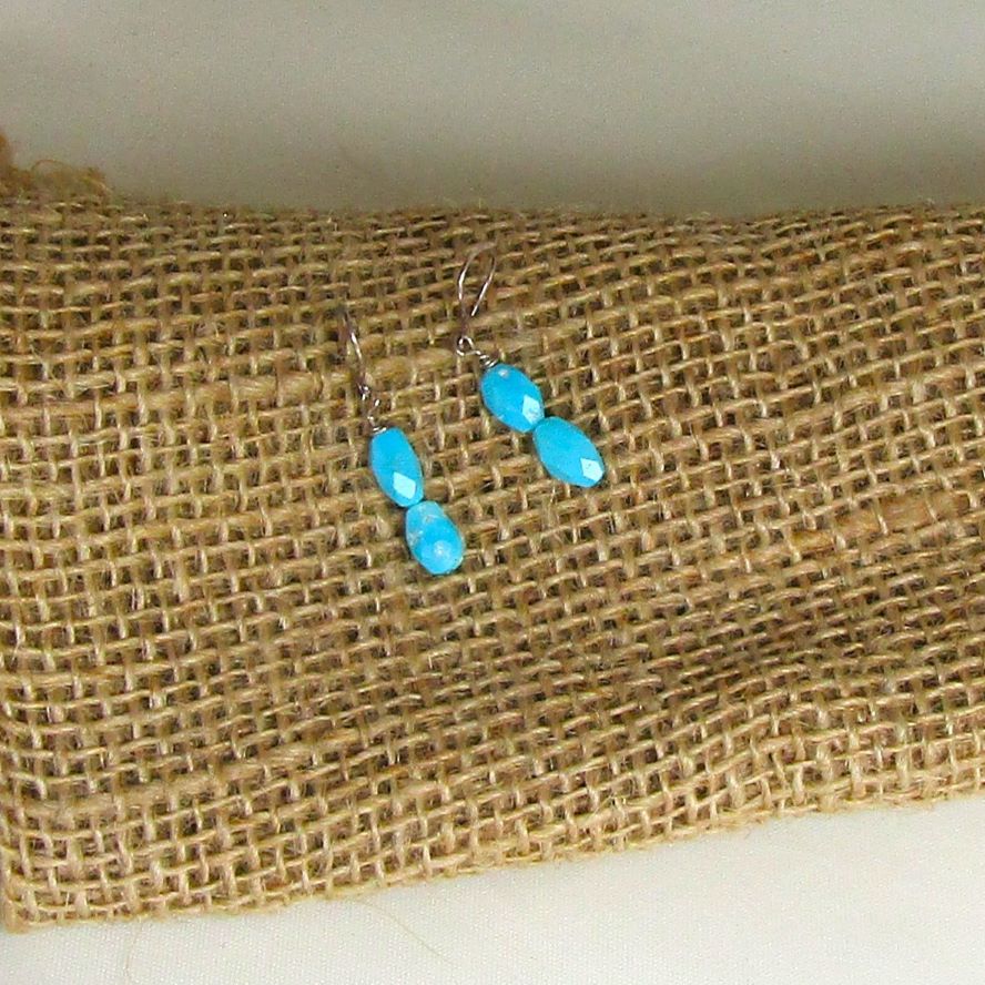 Delicate Sleeping Beauty Turquoise  Earrings