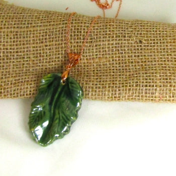 Green Leaf Fair Trade Pendant Necklace