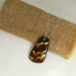 Fair Trade Bold Pendant Necklace Brown