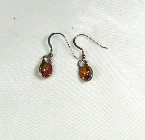Golden Topaz Gemstone  Drop Earrings