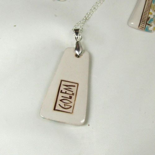 Cream Handmade Artisan Pendant Necklace & Earrings