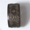 Wide Leather Bracelet For a Woman in Dark Brown Hand Tooled Leather - VP's Jewelry