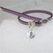 Orchid Awareness Narrow Flat Leather Bracelet Buckle Style - VP's Jewelry