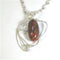 Red Handmade Artisan Bead Wire Wrap Pendant Sterling Silver Chain - VP's Jewelry