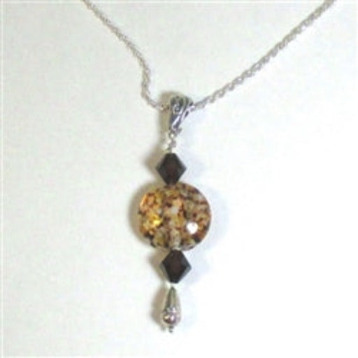 Brown Handmade Artisan Bead Timeless Pendant Necklace - VP's Jewelry