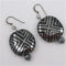 Coin Earrings in Black and Pewter Handmade Kazuri Beads - VP's Jewelry