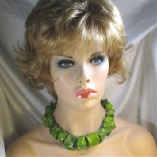 Chunky Green Big Bold Statement Necklace - VP's Jewelry  