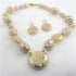 Ivory Handmade Kazuri Fair Trade Pendant Necklace - VP's Jewelry