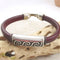 Man's Burgundy Leather Cord Bracelet - VP's Jewelry