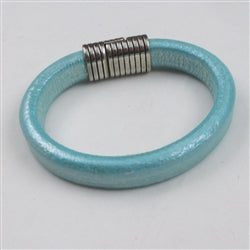 Aqua Regaliz Leather Cord Bracelet for a Woman - VP's Jewelry