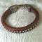 Woman's Tan Regaliz Bracelet with Rhinestone Accents - VP's Jewelry