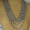 Long Multi Strand Silver Link Chain Necklace - VP's Jewelry