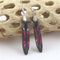 Black and Purple Long Earrings - VP's Jewelry