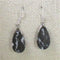 Black & white zebra jasper teardrop earrings