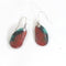 Handcrafted designer cut sonoma sunset chrysocolla gemstone drop earrings