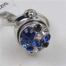 Delightful  multi-colored  multi-stone crystal fashion ring