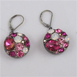 Shades of Pink Crystal Drop Earrings - VP's Jewelry