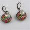 Pink, Green & White Multi Crystal Drop Earrings - VP's Jewelry