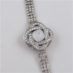 Alabaster Crystal & Rhinestone Woman's Fashion Bracelet - VP's Jewelry