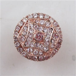 Delightful rhinestone & rose gold fashion ring
