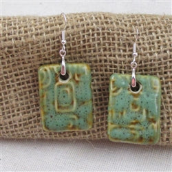 Honey & Aqua Porcelain Drop Earrings - VP's Jewelry