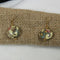 Handmade Cream & Pink Flower Ceramic Earrings Golem - VP's Jewelry