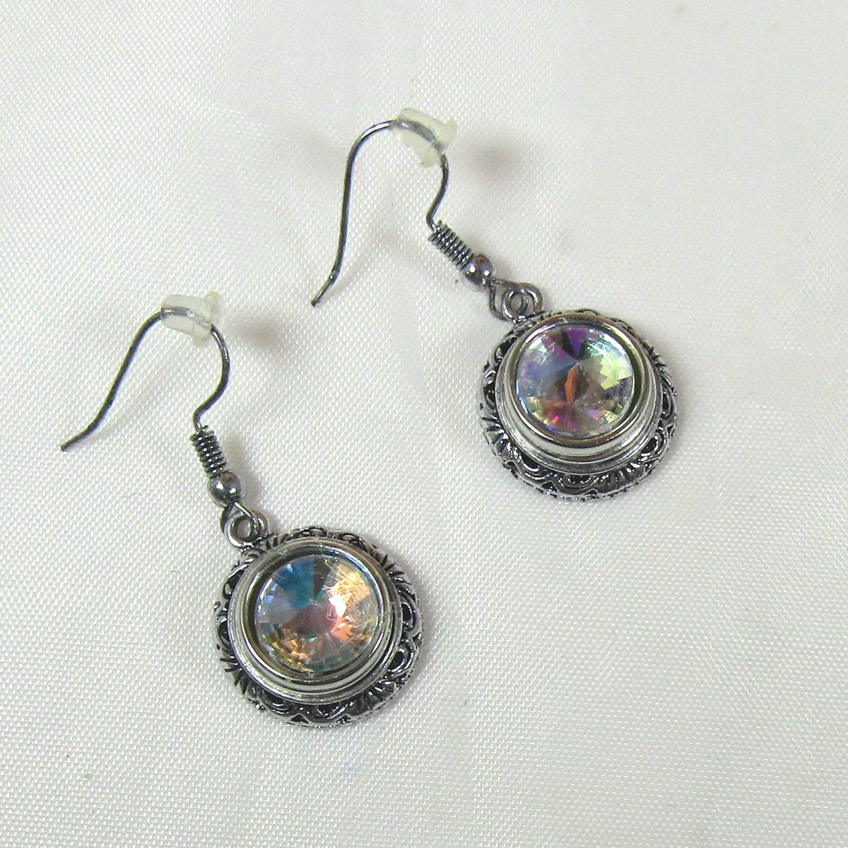 A/B Crystal & Silver Earrings - VP's Jewelry