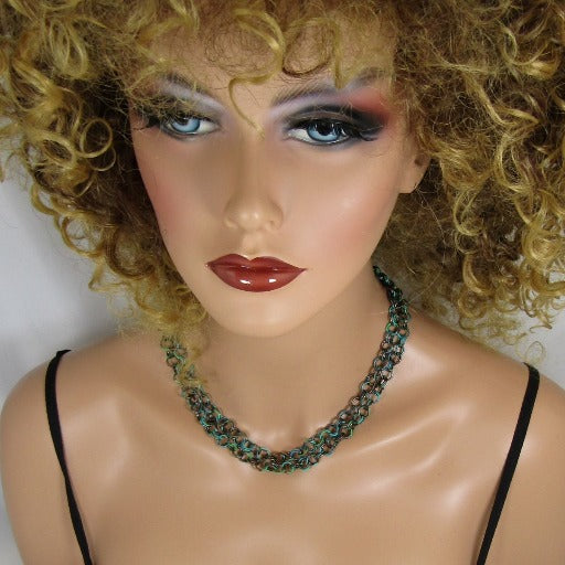 Fern Patina Copper Double Strand Necklace - VP's Jewelry