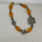 Amber Artisan Bead Bead & Sterling Silver Handmade Bracelet - VP's Jewelry