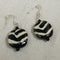 Black & Cream Handmade Kazuri Bead Earrings - VP's Jewelry