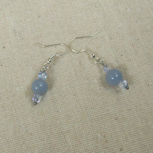 Delicate Light Blue Gemstone Earrings