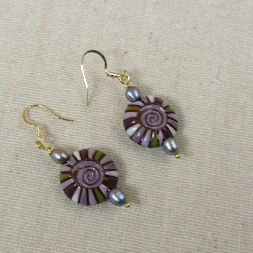 Purple & Lilac Handmade Bead Earrings - VP's Jewelry