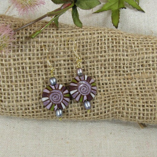 Purple & Lilac Handmade Bead Earrings - VP's Jewelry