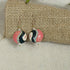 Artisan Handmade Hot Pink & Black Paisley Earrings - VP's Jewelry