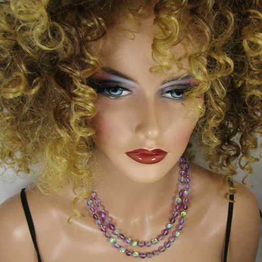 Lavender Double Strand Sea Glass Necklace - VP's Jewelry