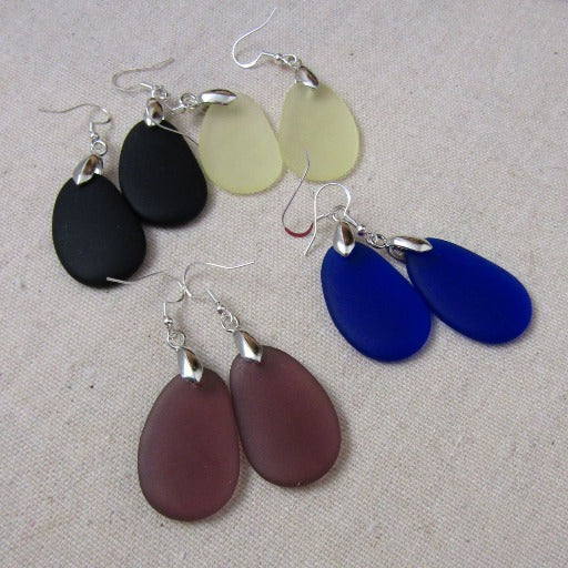 Big Sea Glass Earrings - VP's Jewelry