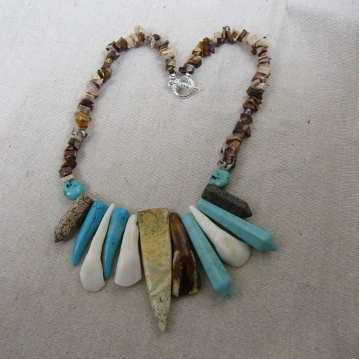 Unique Statement Necklace Rustic Look - VP's Jewelry