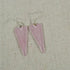 Pink Triangle Sea Glass  Earrings