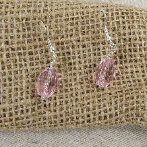 Pink Crystal Drop Earrings - VP's Jewelry