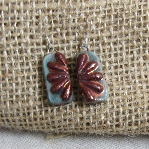 Handmade Artisan Raku Drop Earrings - VP's Jewelry
