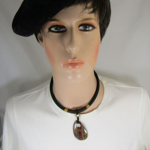 Man's Tigeriron Gemstone Pendant Necklace Big Bold Look - VP's Jewelry