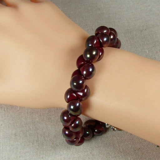 Czech Crystal Teardrop Marron Bracelet - VP's Jewelry