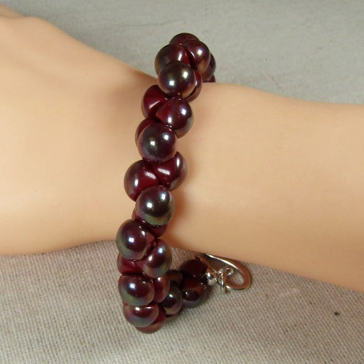 Czech Crystal Teardrop Marron Bracelet - VP's Jewelry