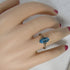 Woman's Swiss Blue Marquis Cut Fashion Ring
