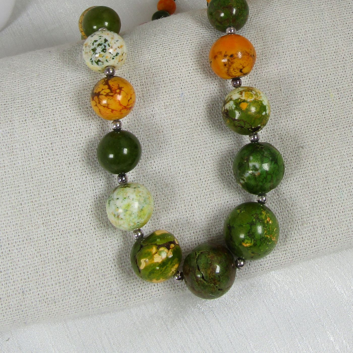 Big Bold Beaded Necklace in Colorful Jasper - VP's Jewelry