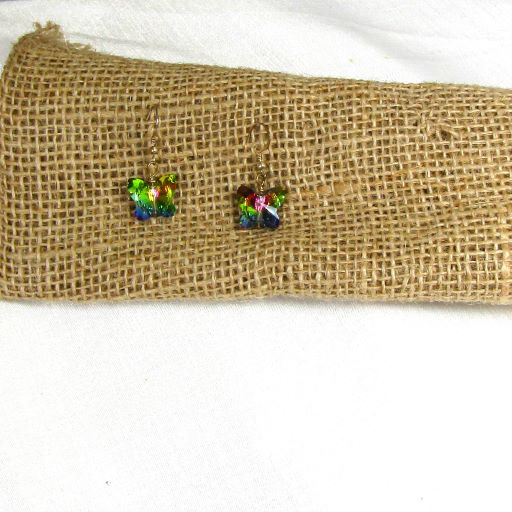 butterfly crystal earrings