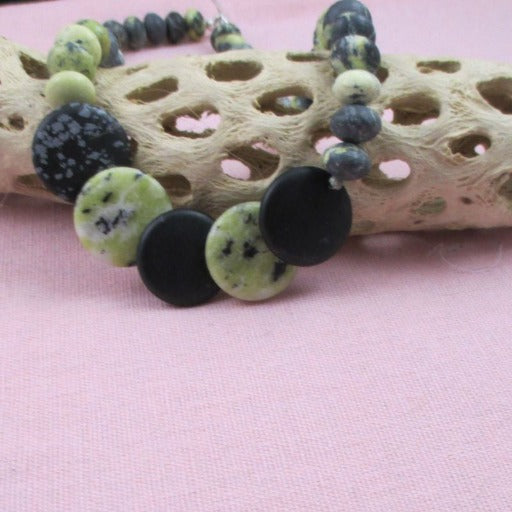 Matte Natural Yellow Turquoise Necklace - VP's Jewelry