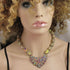 Designer Rainbow Matrix Turquoise Bib Necklace - VP's Jewelry