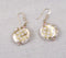 Fair Trade Kazuri Bead Earrings Cream & Gold - VP's Jewelry
